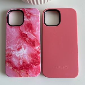 2 CASELY BOLD IPHONE 12 PRO MAX Cases, Pretty in Pink 💕 Slightly Used